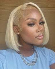Nicole | Perruque HD 2x6 5x5 6x6 Blonde #613 Bob sans colle