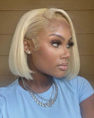 Nicole | Perruque HD 2x6 5x5 6x6 Blonde #613 Bob sans colle