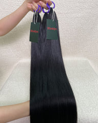 Cheveux à crocheter en plumes Miracle Knots, 100 % cheveux humains lisses