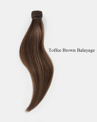 Extensions de queue de cheval en cheveux humains lisses blonds et bruns