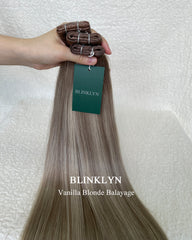 Vanilla Blonde Balayage Genius Butterfly Weft Human Hair Extensions