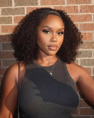Laney | Afro Kinky Curly Human Hair Headband Wig