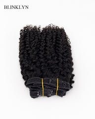 Extensions de cheveux humains crépus à clips
